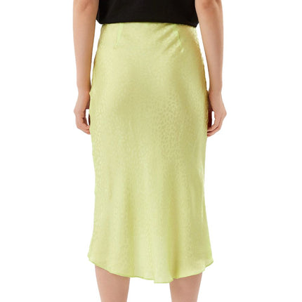 Elegante gevlekte groene midi rok