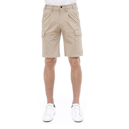 Pantaloncini cargo bermuda tratto beige