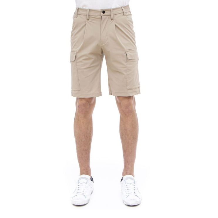 Pantaloncini cargo bermuda tratto beige