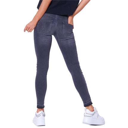 Chique grijs met een hoge taille grijs jeggings