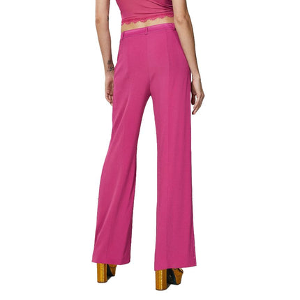 Eleganti pantaloni Fucsia Palazzo