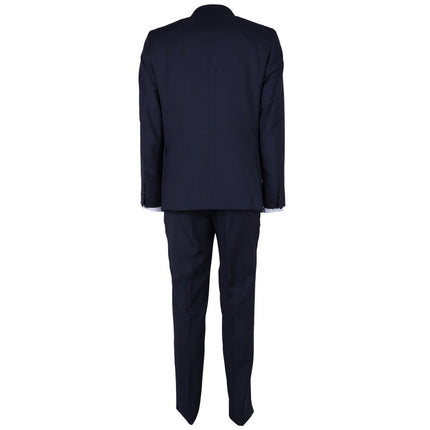 Elegant Navy Blue Virgin Wool Men's Suit's