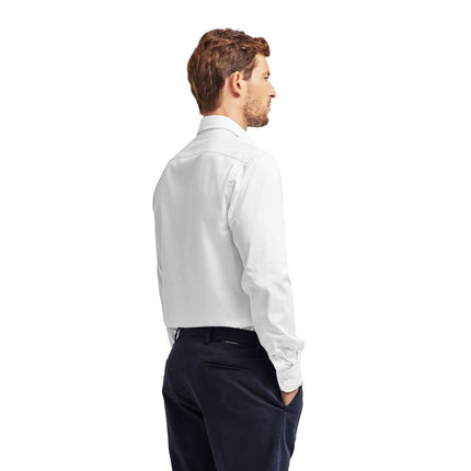 Camisa de hombre de algodón blanco elegante