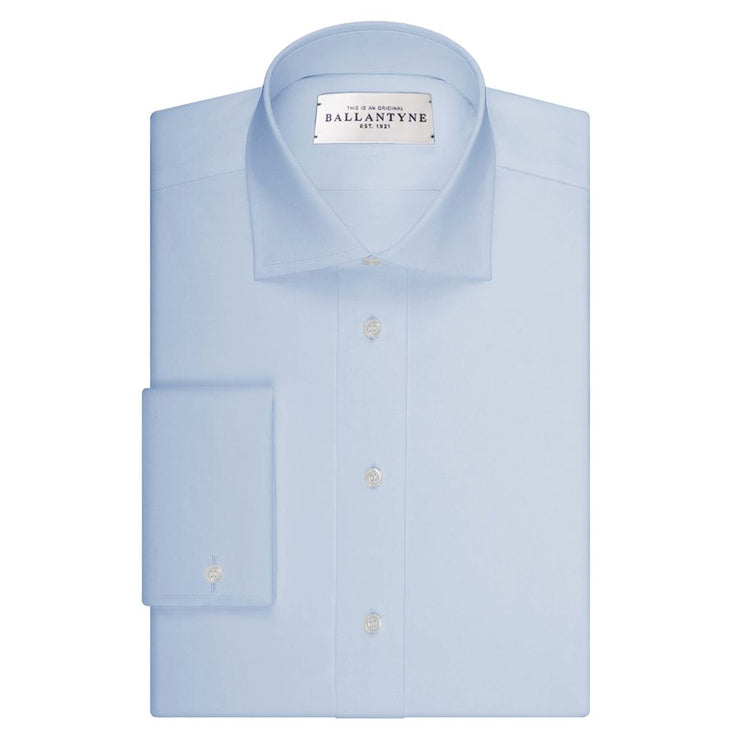 Elegante camisa de hombre de algodón azul claro para hombres