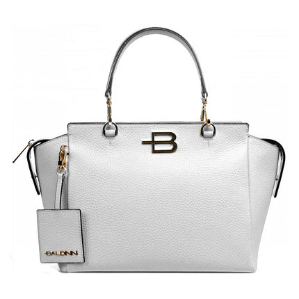 Elegante bolso de piel de becerro texturizada