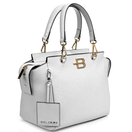 Elegante bolso de piel de becerro texturizada