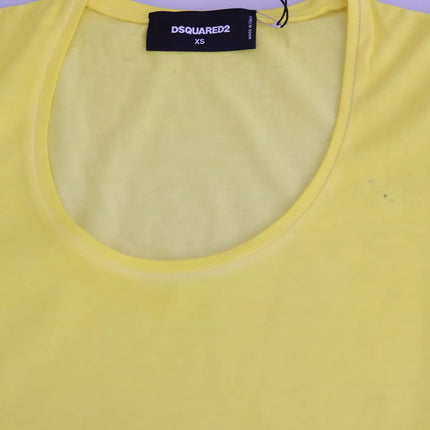 Camisa de manga corta de cuello redondo amarillo blusa superior