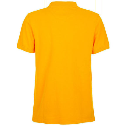 Vibrant Orange Cotton Polo Shirt with Logo