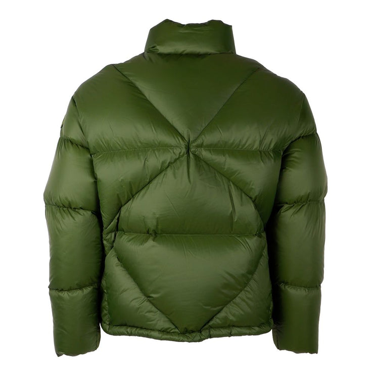 Veste en puffler en nylon vert chic