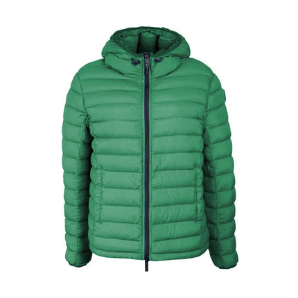 Veste en nylon à capuche chic en vert luxuriant