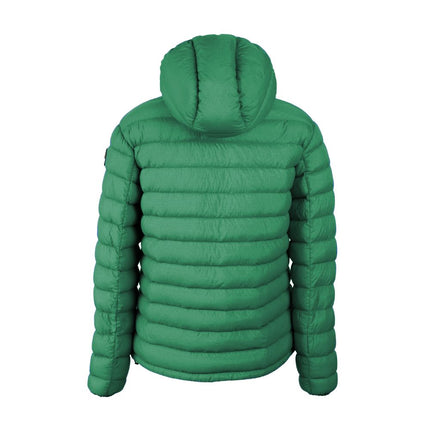 Veste en nylon à capuche chic en vert luxuriant