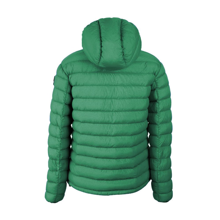 Veste en nylon à capuche chic en vert luxuriant