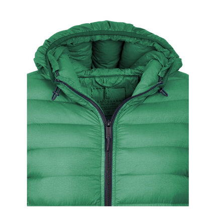 Veste en nylon à capuche chic en vert luxuriant