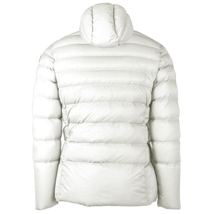 Veste à capuche en nylon blanc réversible