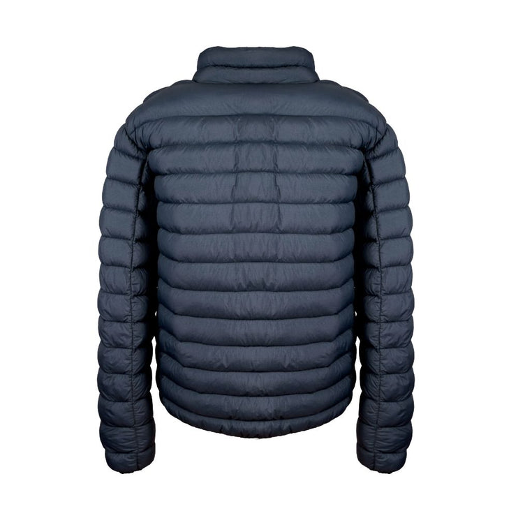 Gilet à fermeture éclair rembourrée bleu chic pour hommes