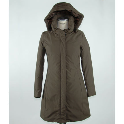 Veste en polygone marron élégant avec capuche