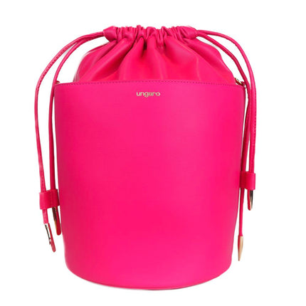 Bolso bandolera de piel fucsia Elegance