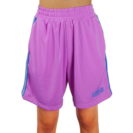 Shorts bermuda a strisce chic con logo ricamato