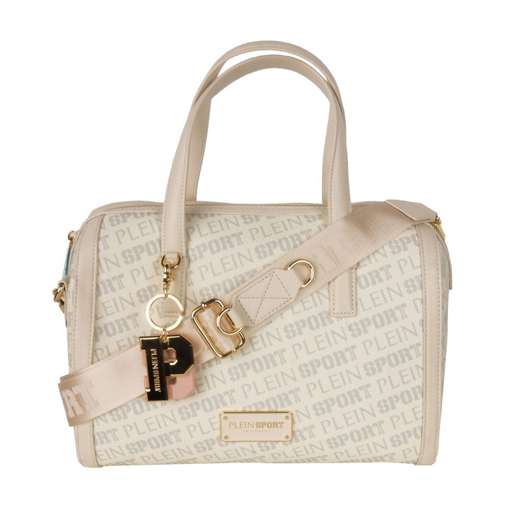 Bolso cruzado de ecopiel blanco chic