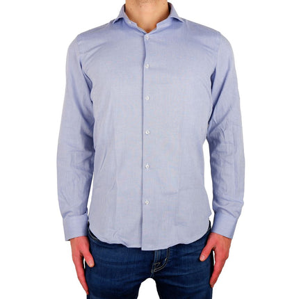 Elegante camisa de Oxford de Oxford de Blue Light Milano