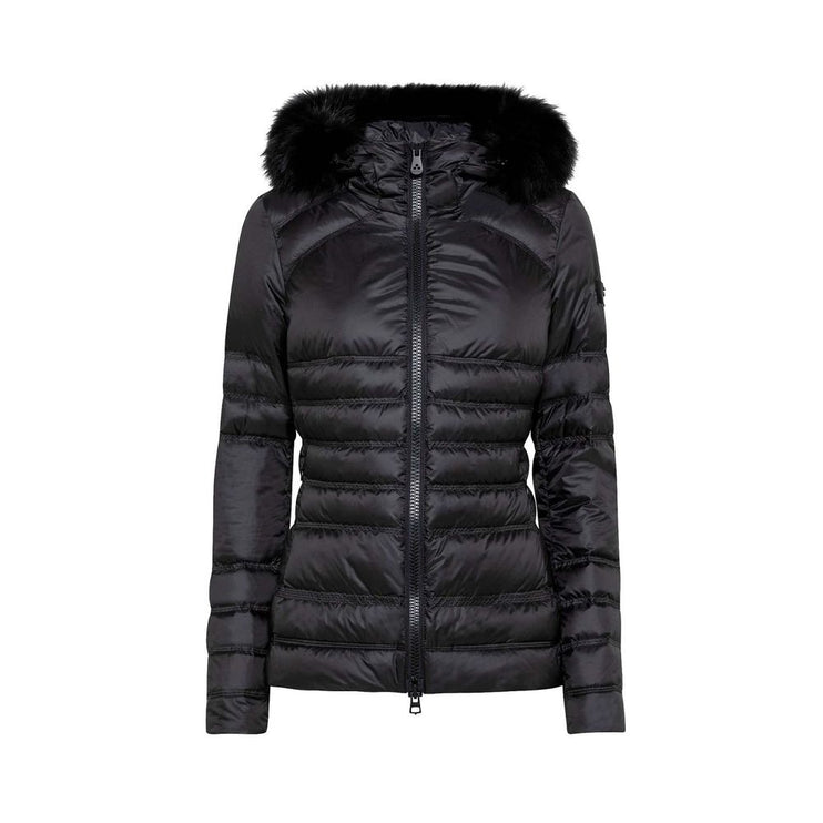 Veste hivernale chic en fourrure noire