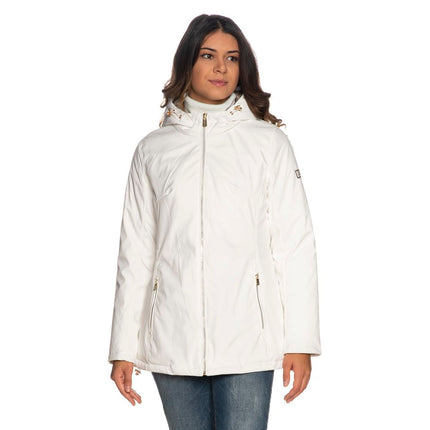 Veste à capuche blanche chic pour femmes