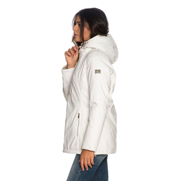 Veste à capuche blanche chic pour femmes