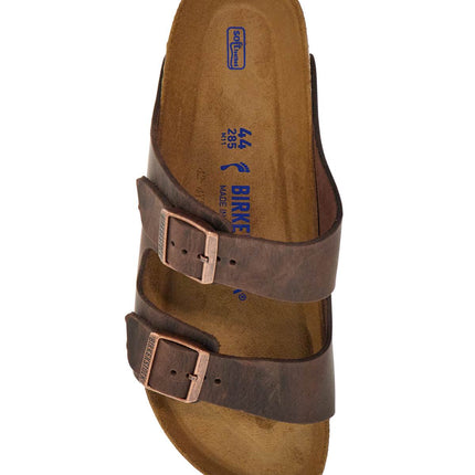 Birkenstock classic habana leather arizona slippers with cork and rubber sole