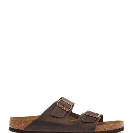 Birkenstock classic habana leather arizona slippers with cork and rubber sole