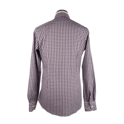 Elegant rood geruite Milano katoenen shirt