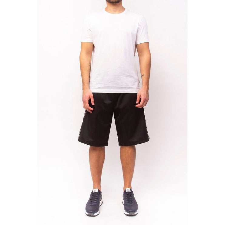 Slanke jubileum gestreepte Bermuda shorts