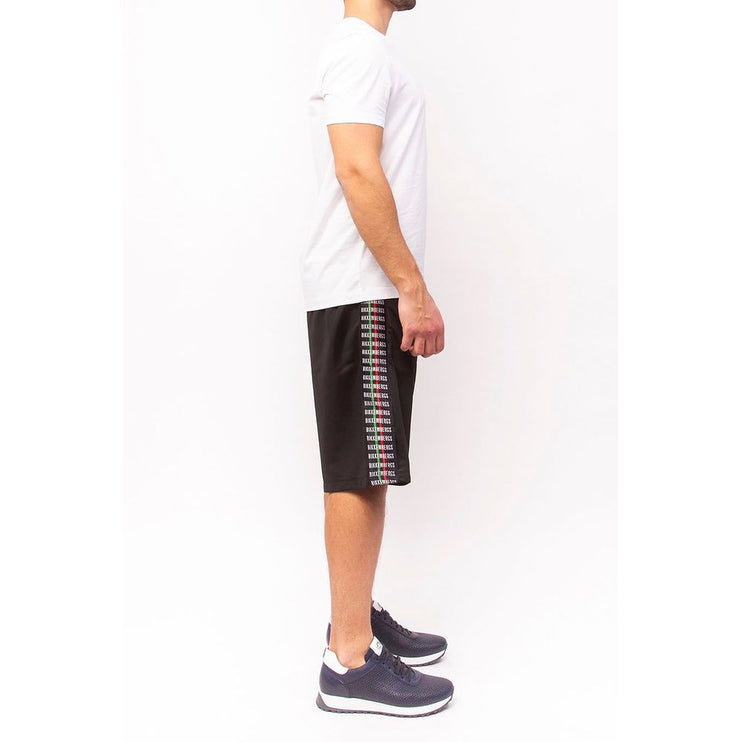 Slanke jubileum gestreepte Bermuda shorts