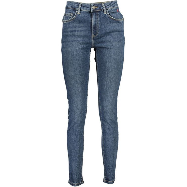 Blauwe katoenen jeans en broek