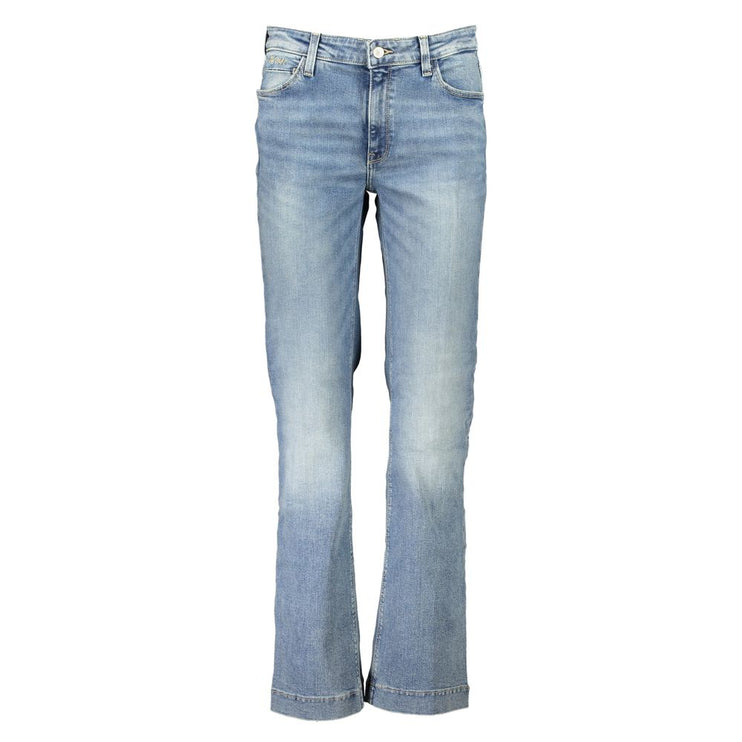 Lichtblauwe katoenen jeans en broek