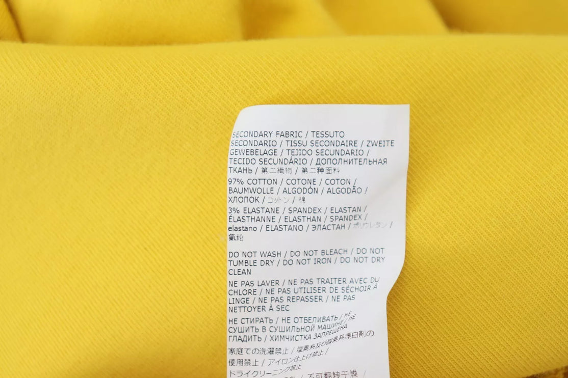 Jersey de algodón con logo amarillo y cuello redondo