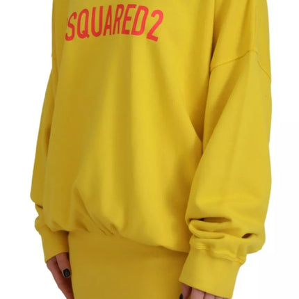 Jersey de algodón con logo amarillo y cuello redondo