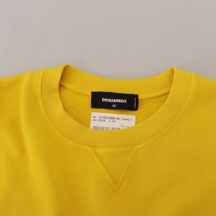 Jersey de algodón con logo amarillo y cuello redondo