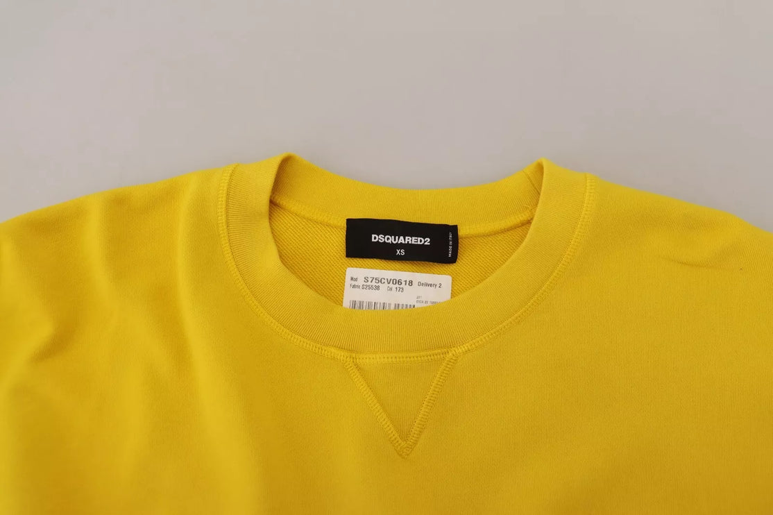 Jersey de algodón con logo amarillo y cuello redondo