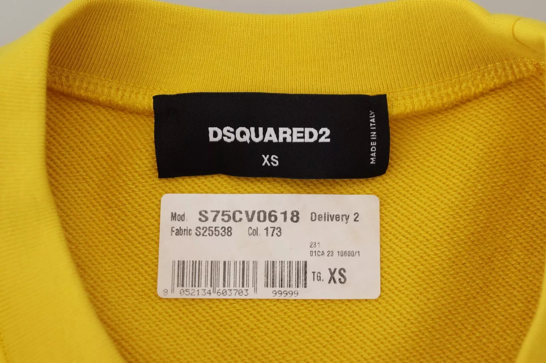 Jersey de algodón con logo amarillo y cuello redondo