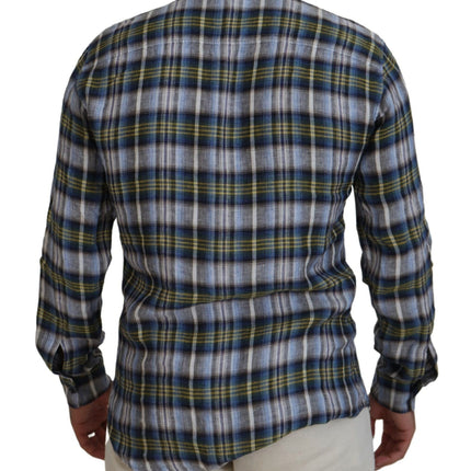 Multicolor a cuadros Casual Hombres Camisa de manga larga