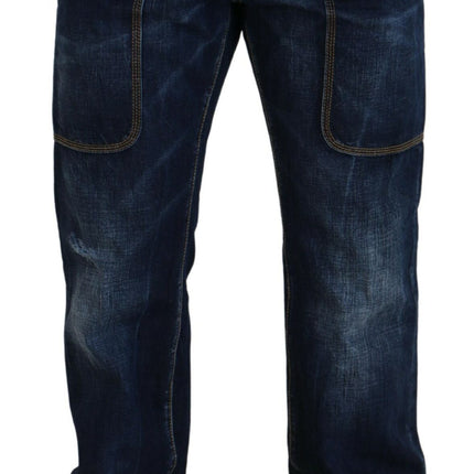 Algodón de algodón de algodón azul jeans de mezclilla para hombres casuales