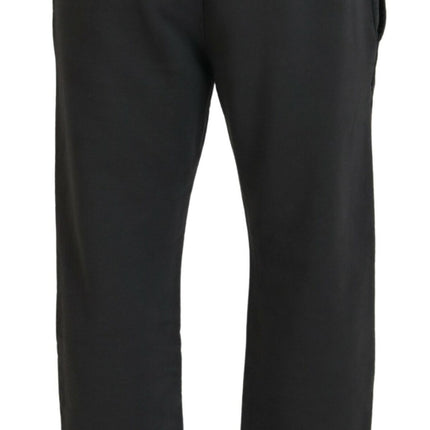 Men de algodón gris oscuro pantalones hechos casuales