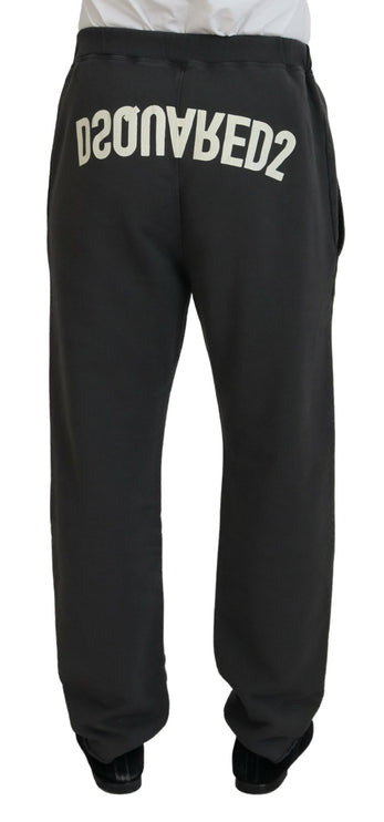 Men de algodón gris oscuro pantalones hechos casuales