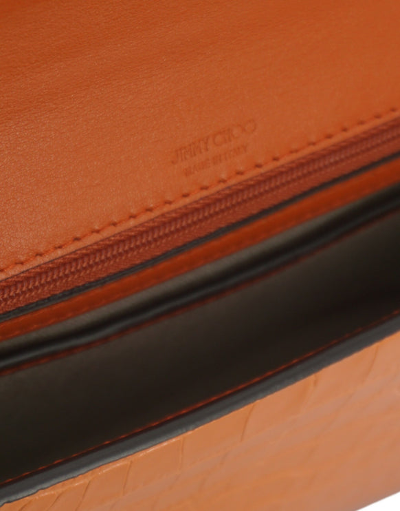 Amber Orange Leather Shoulder Bag