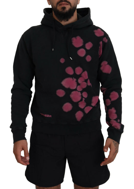 Black Tie Dye katoenen capuchon sweatshirt trui