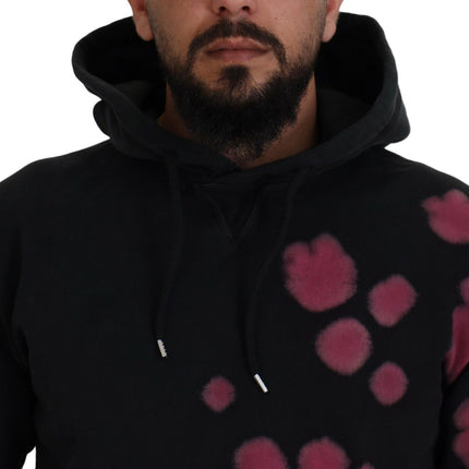 Black Tie Dye katoenen capuchon sweatshirt trui