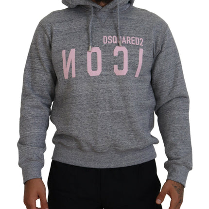 Sweater de jarro de los hombres impresos con capucha de algodón gris