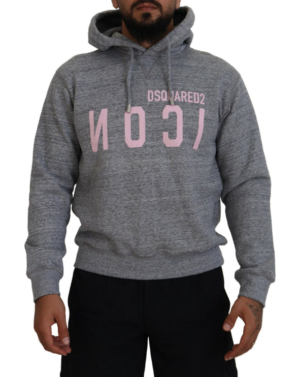 Sweater de jarro de los hombres impresos con capucha de algodón gris