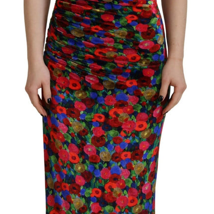 Vestido maxi multicolor floral floralcon Ruched