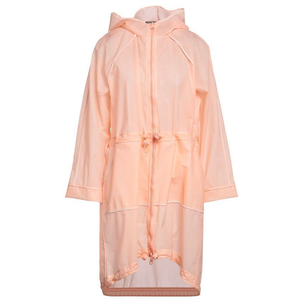 Veste étanche longue rose poudre